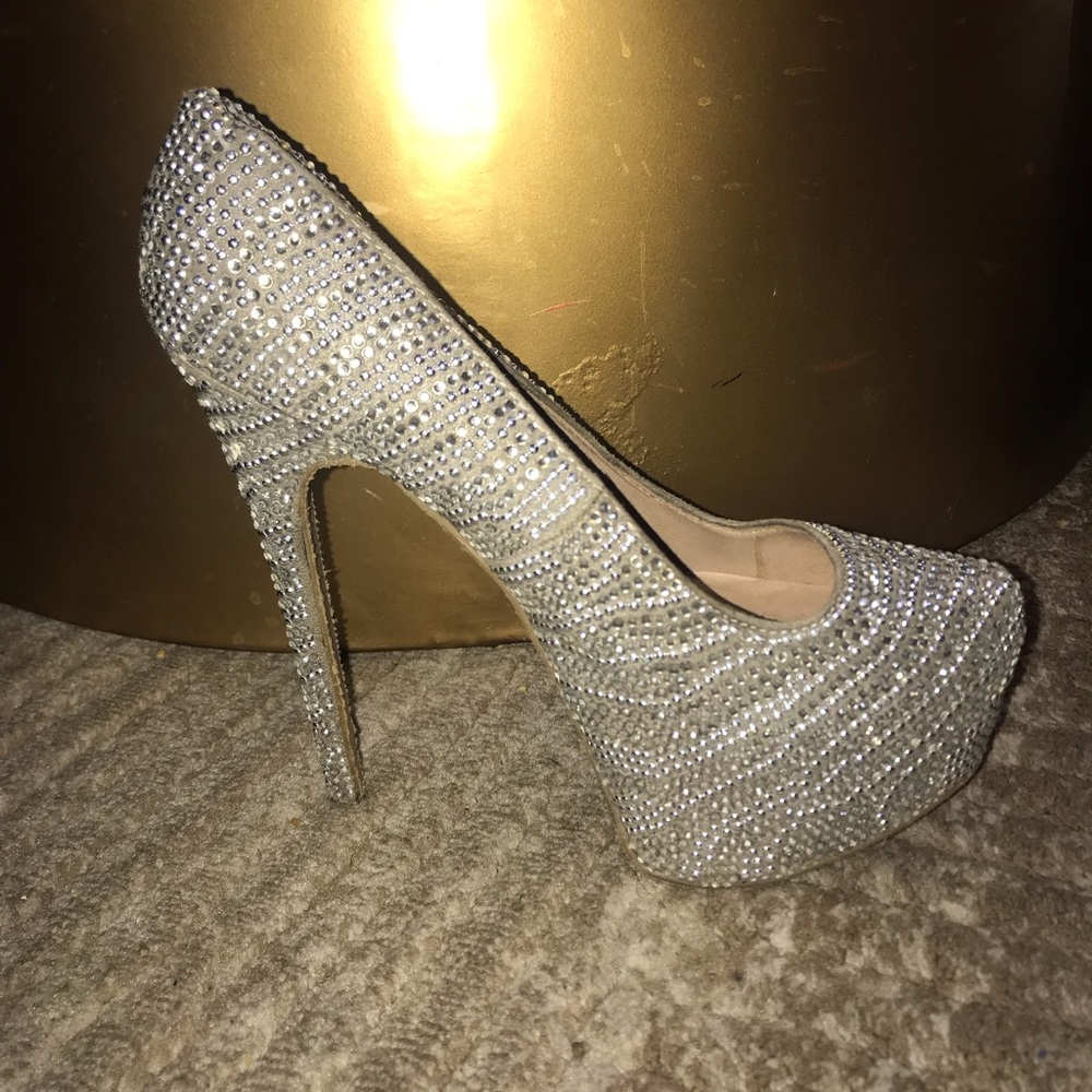 Steve Madden Platform Crystal Heels